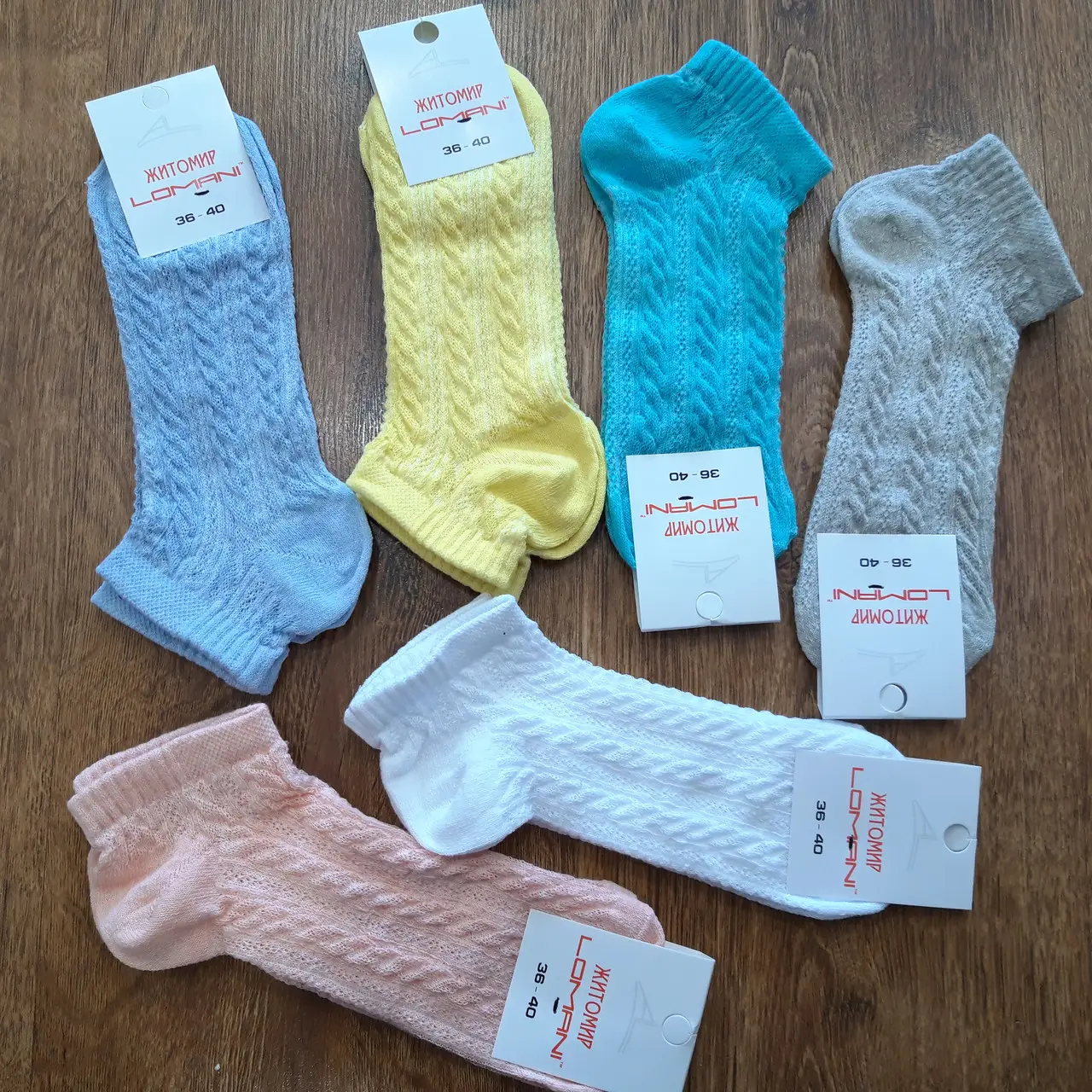 ЖІНОЧІ СТРЕЙЧЕВІ ШКАРПЕТКИ(СІТКА) "LOMANI" 36-40 КОСИЧКА